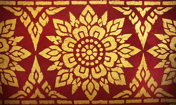 istock Thai Buddhist temple motif background. 171572896