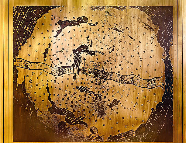 antigo mapa astronómica, pequim, china - circa 6th century imagens e fotografias de stock