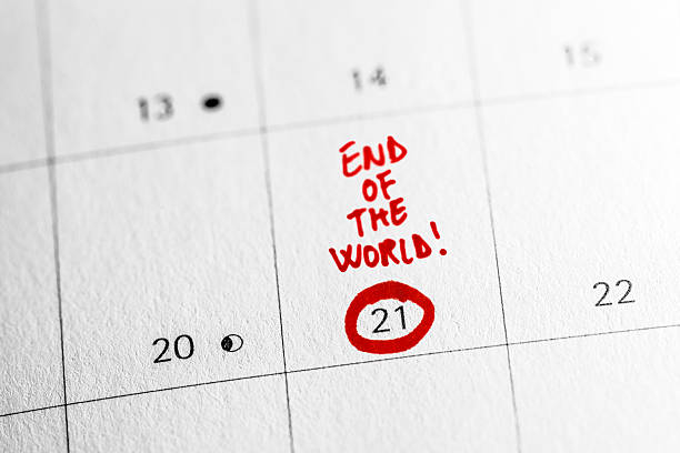 21st December 2012 - End of the World Date 21st December 2012 highlighted on a diary calendar. End of the World concept. calendar 2012 stock pictures, royalty-free photos & images