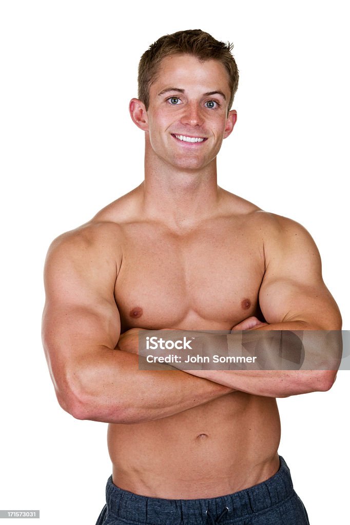 Muscolare uomo - Foto stock royalty-free di A petto nudo