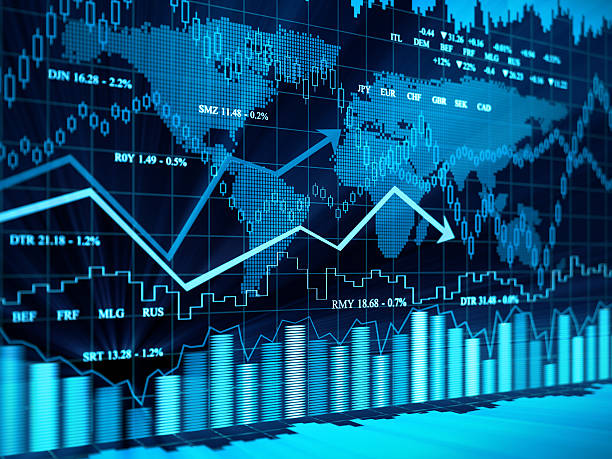 金融チャート - flow chart strategy analyzing chart ストックフォトと画像