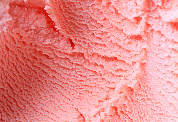 Detail of icecream scoop Detail of icecream scoop strawberry photos stock pictures, royalty-free photos & images