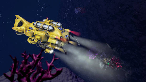Deep Sea Research Submarine (3D) stock photo