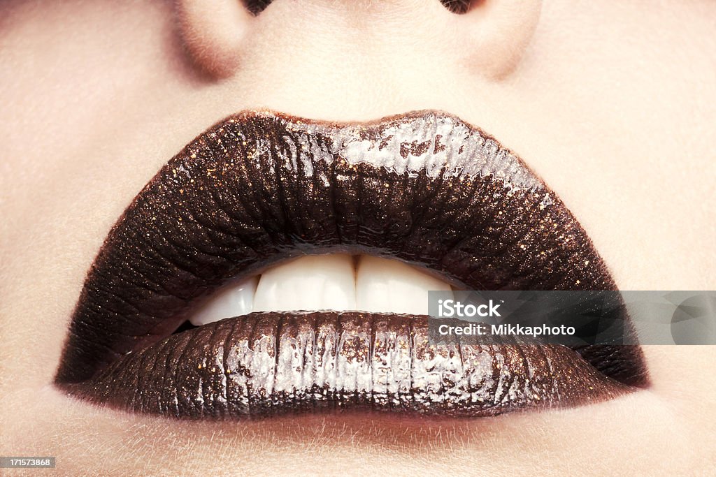 Schokolade Lippen - Lizenzfrei Braun Stock-Foto