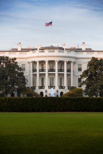 An image of the White House and South Lawn