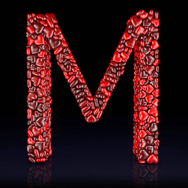 Heart Letter M Stock Photo - Download Image Now - Letter M, Abstract,  Alphabet - iStock