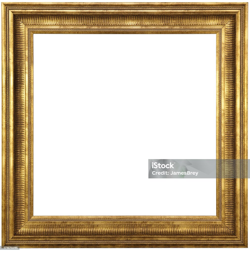 Clásico marco de oro con trazado de recorte - Foto de stock de Marco libre de derechos