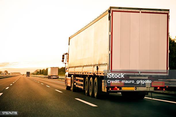 Truck On Highway Stock Photo - Download Image Now - Night, Truck, Activity