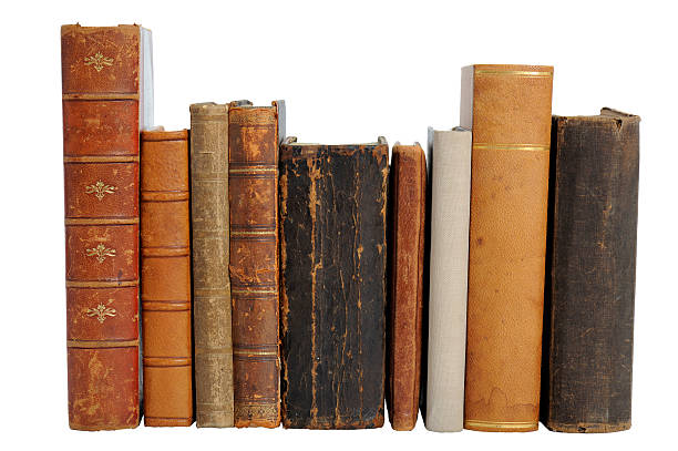 istock A set of nine antique books placed in a row 171574832