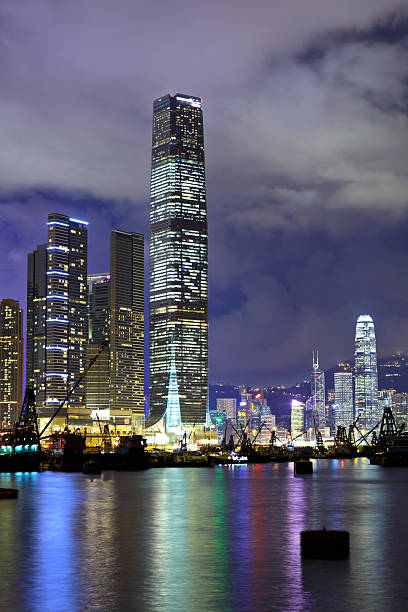 Kowloon at night Kowloon at night international commerce center stock pictures, royalty-free photos & images