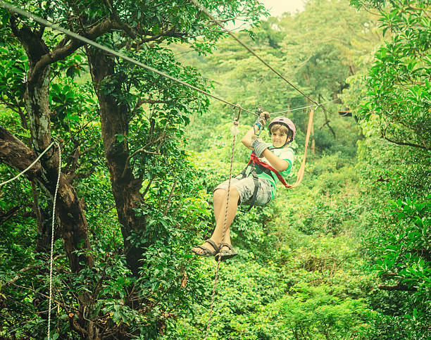 istock kid during a Canopy Tour Costa Rica 171575006