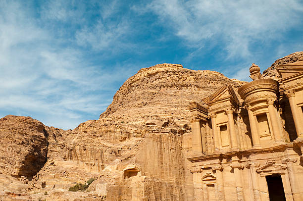 The 2000-year-old Monastery (also called al-Deir) in Petra, Jordan. A beautiful example of Nabatean architecture.