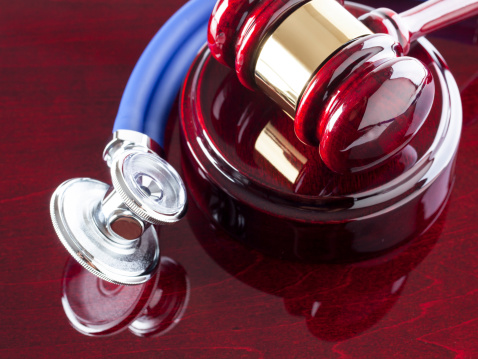 Gavel and stethoscope. Concept for medical malpractice. Thanks for looking!