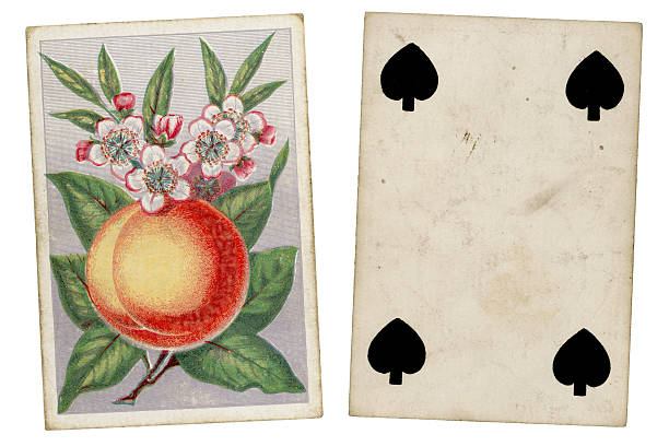 istock Victorian playing card with Four of Clubs 171576220