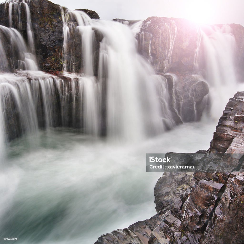 Kolufossar Wasserfall - Lizenzfrei Arktis Stock-Foto
