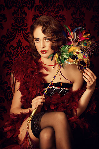 istock Sensual young woman with venetian mask 171576460