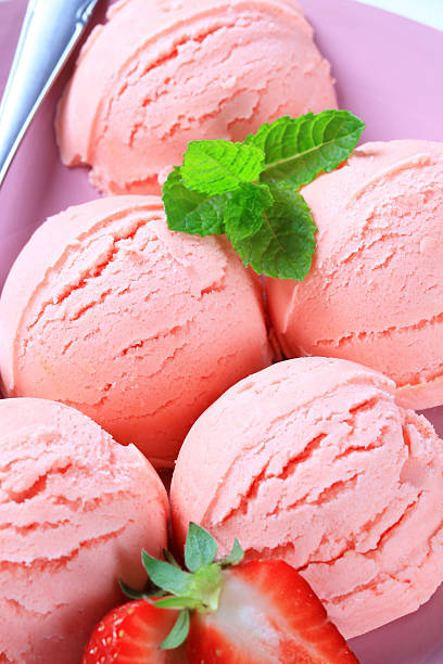 istock Scoops of strawberry ice cream 171576602