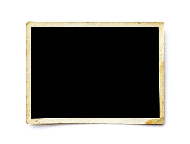 Old Photo Closeup of a Antique photograph isolated on white. square shape photos stock pictures, royalty-free photos & images