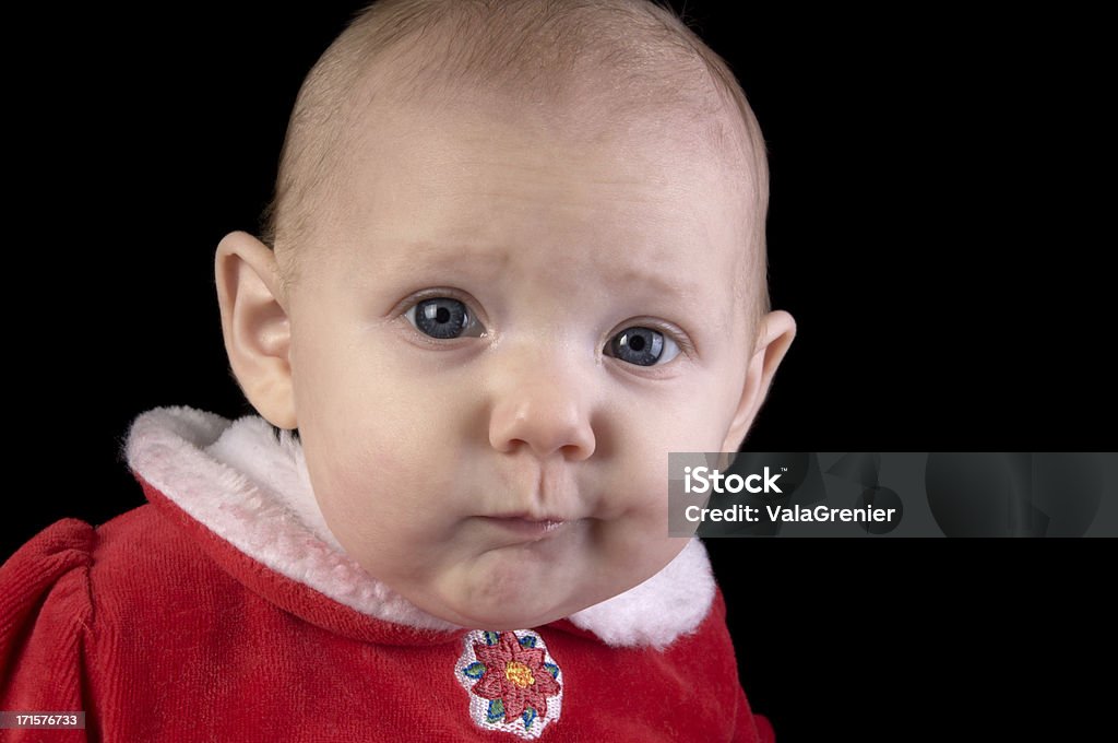 Bambino ragazza con interessanti espressione. - Foto stock royalty-free di 0-11 Mesi