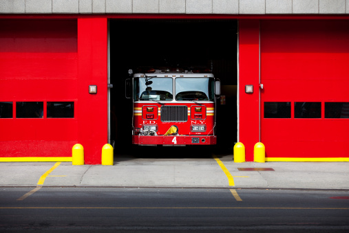 Gothenburg, Sweden - May 29 2022: Fire trucks gathered at a fire drill.