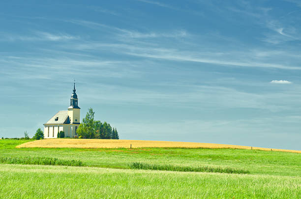 istock lonley small village church on a hill 171576855