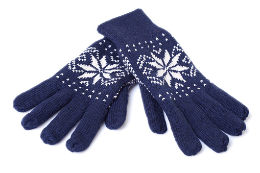 Winter gloves isolated on white
