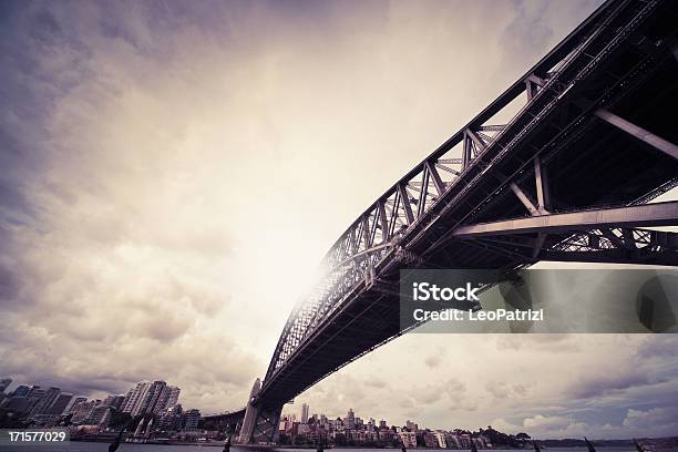 Ponte Do Porto De Sydney - Fotografias de stock e mais imagens de Alto-Contraste - Alto-Contraste, Ao Ar Livre, Arranha-céu