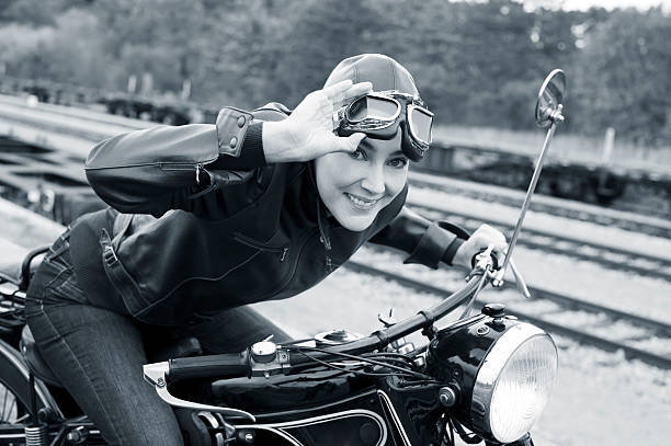 istock Retro Female Motorcyclist - 1935 Style 171577535