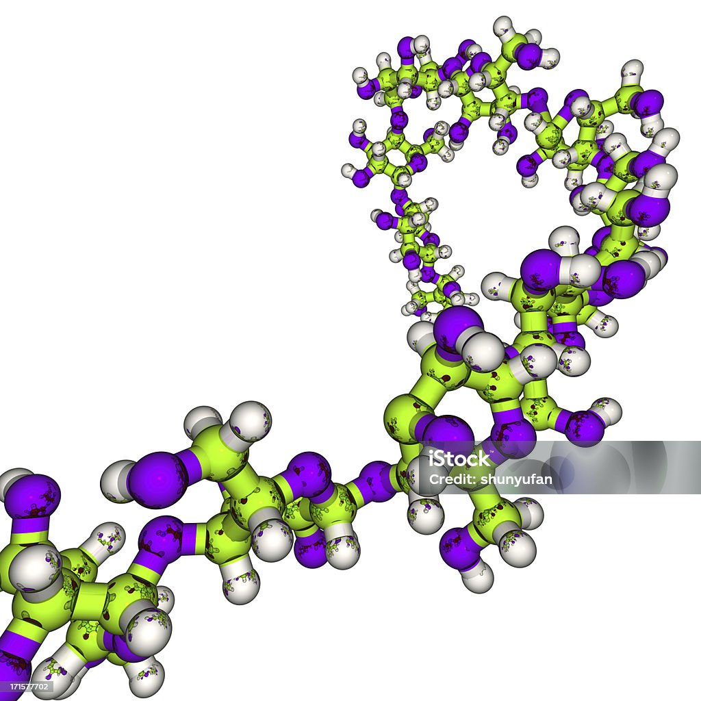 DrugModel: Stärke-Amylose - Lizenzfrei Biochemie Stock-Foto