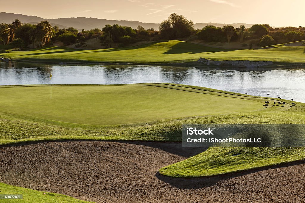 Palm Desert Golfplatz - Lizenzfrei Golfplatz Stock-Foto