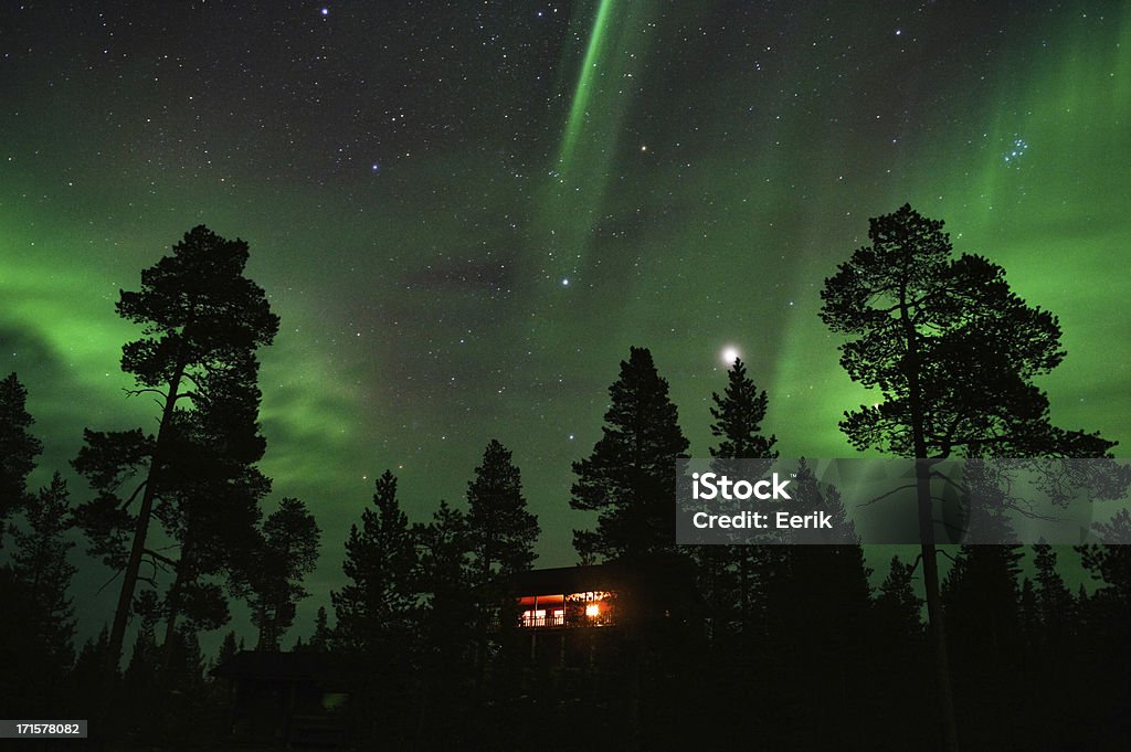 星空の家 - フィンランド領ラップランドのロイヤリティフリーストックフォト