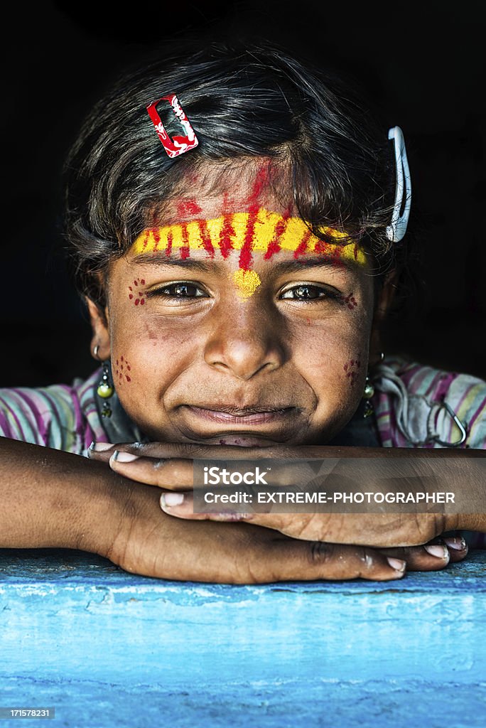 Индийская Женский ребенка - Стоковые фото Бедность роялти-фри