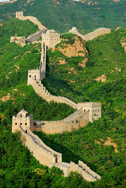 Great wall great wall in Hebei province, China fortified wall stock pictures, royalty-free photos & images