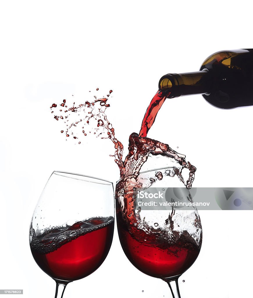 Éclaboussures de vin rouge - Photo de Vin libre de droits