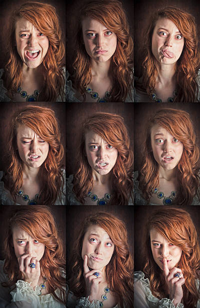 istock Young beautiful girl expression collection 171578844