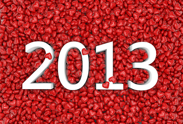 digits 2013 on the sand seashore - concept of new year