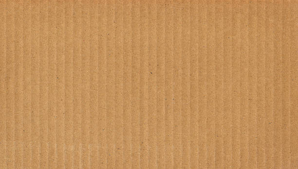 High Resolution Cardboard Brown Corrugated Texture This high resolution scan of brown striped corrugated cardboard sample is excellent choice for implementation within creative processes of various 2D and 3D CG Projects.  cardboard box stock pictures, royalty-free photos & images