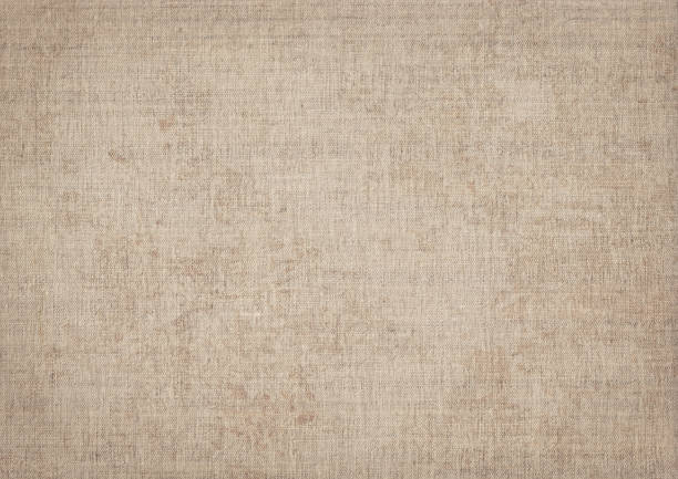 high resolution artist natural linen canvas grunge texture - 紡織品 個照片及圖片檔