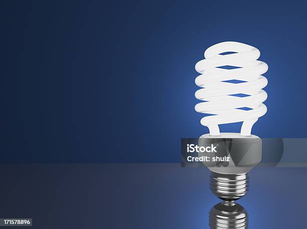 Lâmpada Fluorescente - Fotografias de stock e mais imagens de Lâmpada de poupança de energia - Lâmpada de poupança de energia, Azul, Lâmpada