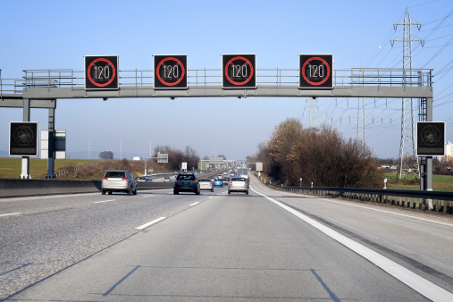 Traffic information system on highway - speed limit