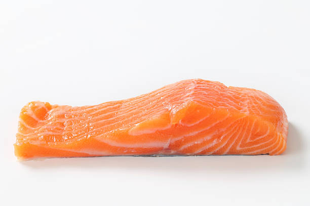 salmon fillet stock photo