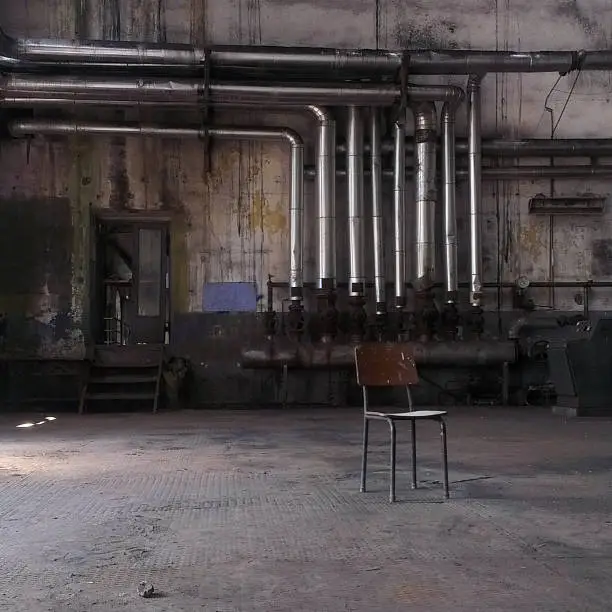 Photo of Chair in an abandoned factory, Istanbul, Turkey