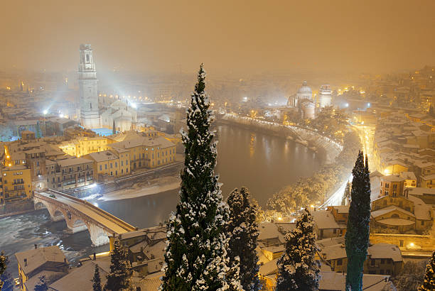 istock Verona by Night under the Snow in Winter 171579478
