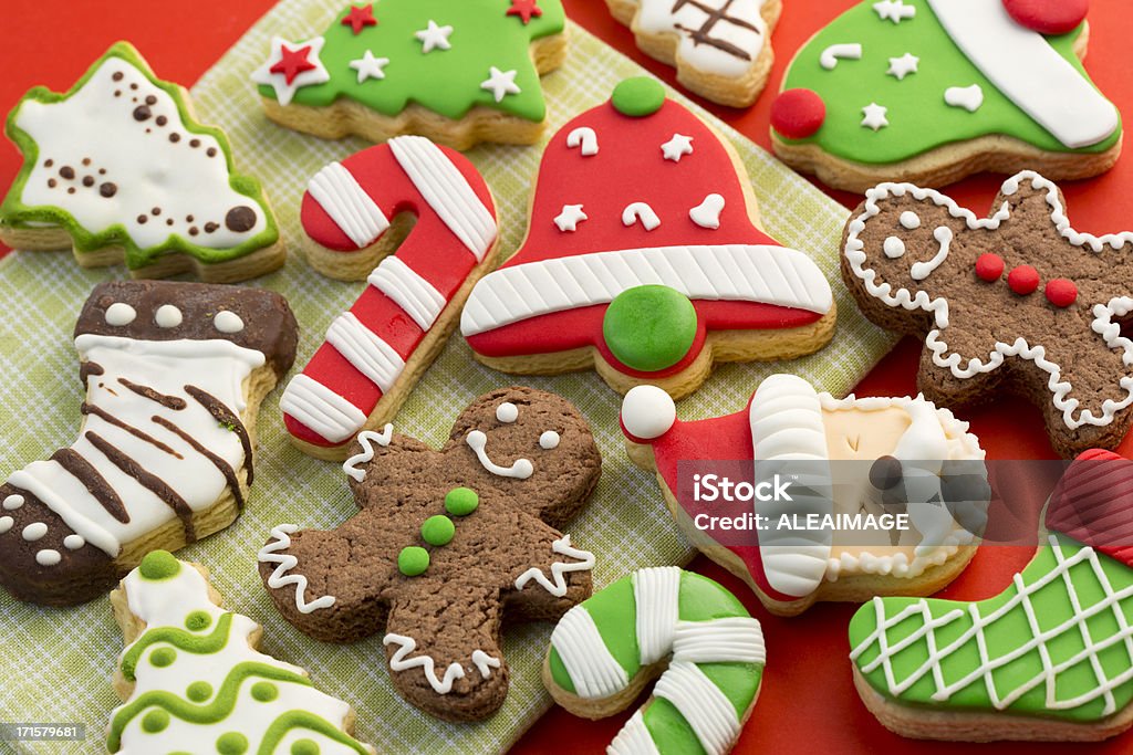 Biscoitos de Natal - Foto de stock de Papai Noel royalty-free
