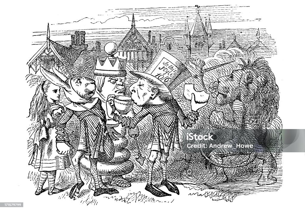 Alice-durch den Spiegel - Lizenzfrei Mad Hatter Stock-Illustration