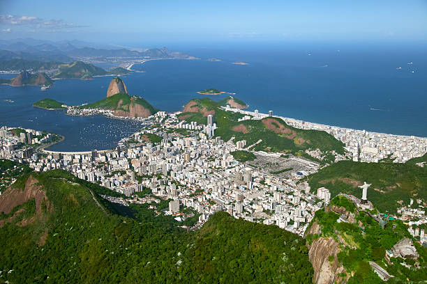 rio de janeiro - rio de janeiro sugarloaf mountain beach urca stock-fotos und bilder