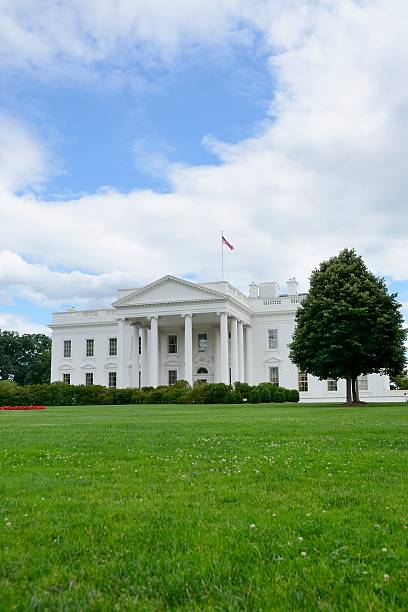 The White House The White House, the office and home of the current president of the USA in downtown Washington DC. white house exterior stock pictures, royalty-free photos & images