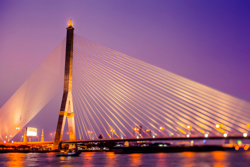 Bangkok By Night, Rama Bridge VIII, Tilt Shift Lens