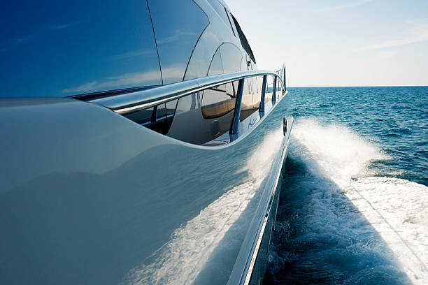 megayacht - yacht nautical vessel luxury sea стоковые фото и изображения