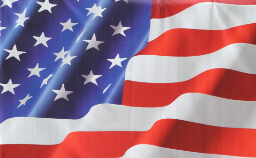 Bandera americana de estrellas y rayas photo
